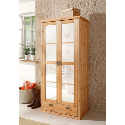Abbildung von Home affaire Kleiderschrank &quot;Madrid&quot;, aus massiver Kiefer, in 3 Breiten mit Spiegeltüren
