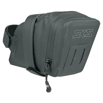Abbildung von SKS GERMANY Race Saddle Bag L Satteltasche für Fahrräder (Fahrradtasche, Aerodynamisch &amp; leicht, Verschweißtes Obermaterial, Spritzwasserdicht, Kürzbare Klettstraps), Schwarz