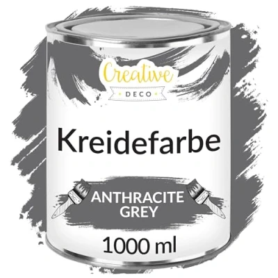 Abbildung von Creative Deco Kreidefarbe für Möbel Möbelfarbe Landhaus Vintage Matt Abwaschbar, auf Wasserbasis, Wisch Effekt Gradient möglich