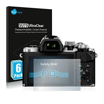 Abbildung von Savvies 6 Stück Schutzfolie für Olympus OM D E M10 Mark II Displayschutz Folie Ultra Transparent