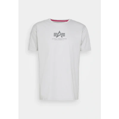 Abbildung von Alpha Industries Tshirt print, Herren, Größe: Small, Pastel grey
