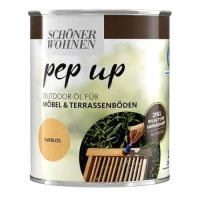 Abbildung von SCHÖNER WOHNEN FARBE Holzöl pep up farblos / 29626, wasserbasiert, imprägnierend