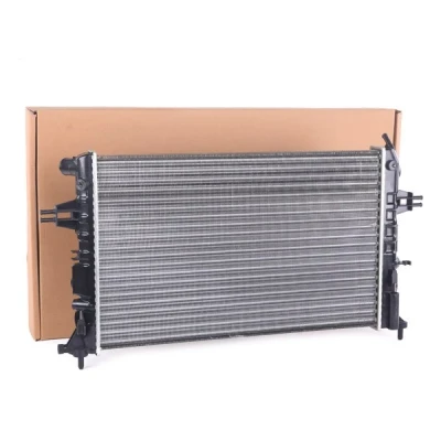 Abbildung von VAN WEZEL 37002296 Kühler, Motorkühlung Aluminium 600 375 23 Kühlrippen mechanisch gefügt OPEL: Zafira A, Astra G CC, Caravan