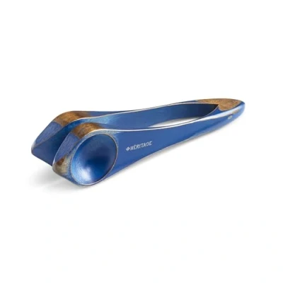 Abbildung von Heritage Musical Spoons Percussion Instrument, handgefertigtes kanadisches Ahornholz, natürlicher Holzfolk Sound, tolles Geschenk für alle Altersgruppen mit jedem Musikerlebnis, Medium, blau