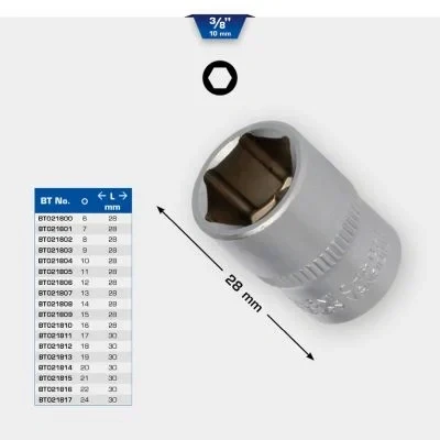 Abbildung von BRILLIANT TOOLS BT021801 3/8&quot; Sechskant Stecknuss, 7 mm [Powered by KS TOOLS]