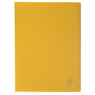 Abbildung von Exacompta OPAK 8529E Karton mit 20 Dokumentenhüllen Hüllen genarbter Antireflex 40 Seiten für DIN A4 Maße 24 x 32 cm weicher Polypropylen Einband Farbe Gelb