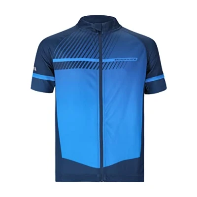 Abbildung von Endurance Fahrrad Cyclingtrikot für Kinder, Größe: 116, Blauw/donkerblauw
