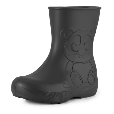 Abbildung von Ladeheid Gummistiefel Kinder EVA federleichte Regenschuhe für Jungen und Mädchen LA CA 10 (Carbone, 32/33 EU)
