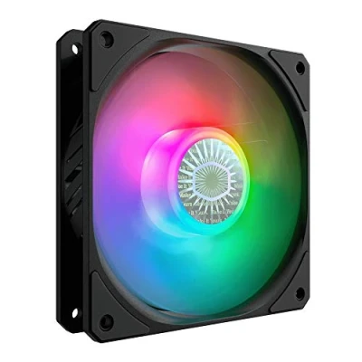 Abbildung von Cooler Master SickleFlow 120 V2 ARGB Gehäuselüfter, Lüfter mit durchscheinenden Luftstromblättern, 62 CFM, 2,5 mmH2O, 8 bis 27 dBA