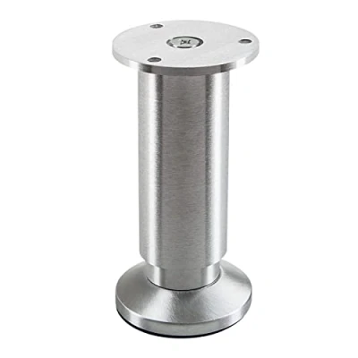 Abbildung von Möbelfuß TERRA Höhe 120 mm Alu gebürstet Sockelfuß höhenverstellbar bis max. 15 mm, belastbar 250 kg von SOTECH