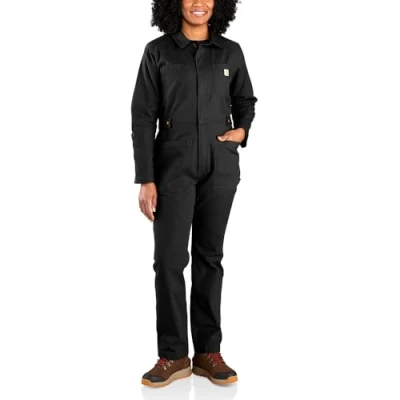 Abbildung von Carhartt Damen Rugged Flex Relaxed Fit Canvas Coverall Arbeitsschutzanzug, Schwarz, S