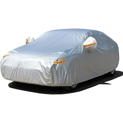 Abbildung von 2 Schichten SUV Autoabdeckung Wasserdicht bei Jedem Wetter, Outdoor Autoabdeckungen für Autos mit Reißverschlusstür, Universal Vollautoabdeckung, Fit Sedan 508cmx 178cmx 120cm