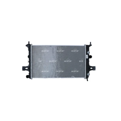 Abbildung von NRF EASY FIT 50562 Kühler, Motorkühlung Aluminium 600 366 24 mit Gummitülle Kühlrippen gelötet OPEL: Astra G CC, Zafira A, Caravan