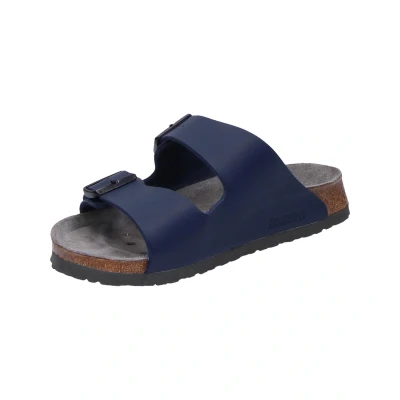 Abbildung von Birkenstock Pantolette flach, Damen, Größe: 44, Blau Schuhe