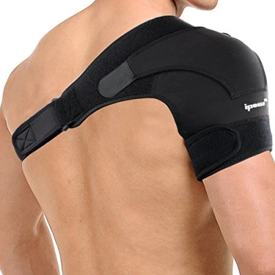 Abbildung von ipow Verstellbar Schulter Unterstützung aus Neopren Bandage Gurt Schulterschutz für Sportverletzungen Schmerzlinderung Unisex passt links oder rechts Size M