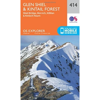 Abbildung von Glen Shiel and Kintail Forest (OS Explorer Map, Band 414)