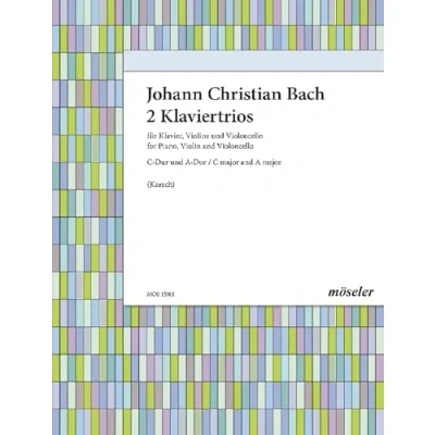 Abbildung von Zwei Klaviertrios: op. 15. Violine, Violoncello und Klavier. Partitur Stimmen.