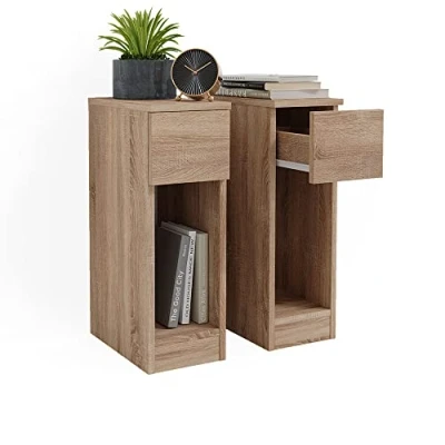 Abbildung von Vicco Nachtschrank Enton, Sonoma, 20 x 59.5 cm 2er Set