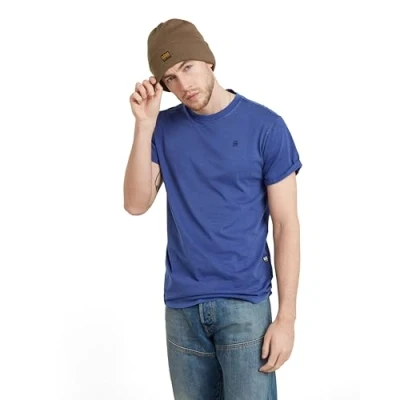 Abbildung von G STAR LASH Regular Short Sleeve Tshirt basic, Herren, Größe: XS, Imperial blue gd