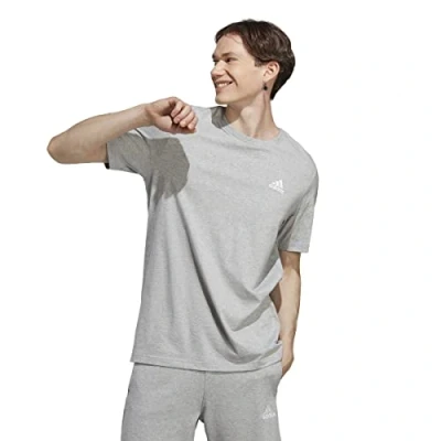 Abbildung von adidas Sportswear Essentials Tshirt basic, Herren, Größe: Small, Medium grey heather