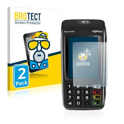 Abbildung von BROTECT Entspiegelungs Schutzfolie für ingenico Move 5000 (2 Stück) Matte Displayschutz Folie, Anti Reflex, Fingerprint