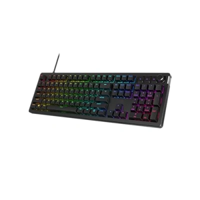 Abbildung von HyperX Alloy Rise Hot Swappable mechanische Gaming Tastatur, PC, Umgebungslichtsensor, Dichtung montiert, lineare Schalter