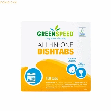 Abbildung von Greenspeed Geschirrspültabs 4003300 All in one 100 Stück