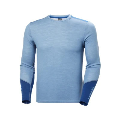 Abbildung von Helly Hansen LIFA Midweight CREW Langarmshirt, Herren, Größe: XXL, Blue fog