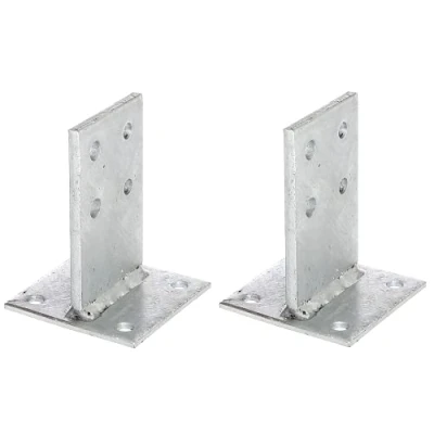 Abbildung von Alberts Pfostenträger, (Set, 2 St.), feuerverzinkt, Steggröße 130 x 80 mm