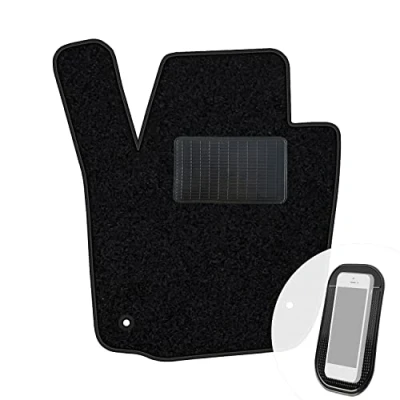Abbildung von moto MOLTICO Fahrer Fußmatte Auto Velours Fahrerseite Autoteppiche Schwarz Fahrermatte 1 teilig passend für Skoda Rapid Seat Toledo IV 2013 2018