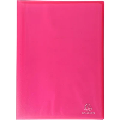 Abbildung von Exacompta 85465E Sichtmappe Chromaline Crystal Colours aus blickdichtem Kunststoff robust 40 Hüllen 80 Ansichten für DIN A4 Aktenhülle Prospekthülle 1 Stück rot