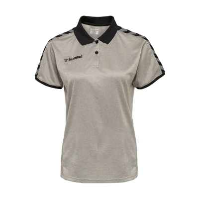 Abbildung von Hummel Hmlauthentic Functional Poloshirt, Damen, Größe: Large, Grey melange