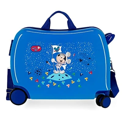Abbildung von Disney Mickey on The Moon Kulturbeutel, anpassbar, mit Umhängetasche, Blau, 29 x 21 15 cm, starr, ABS 9,14 l