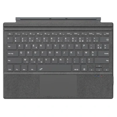 Abbildung von MoKo Französische Tastatur Kompatibel mit Microsoft Surface Pro 7 Plus/Pro 7/Pro 6/Pro 5/Pro 4/Pro 3, AZERTY Layout Bluetooth schlankem Drehgelenk, integrierter Lithiumbatterie, Grau