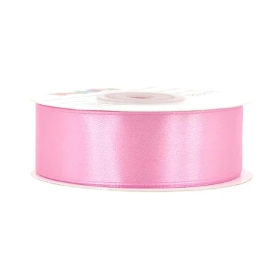 Abbildung von Satinband 25mm x 25m Rolle FARBAUSWAHL in 3/6/12/18/25/38/50/75/100mm farbecht &amp; waschbar Schleifenband für Hochzeit Geschenkband zum Verpacken Dekorieren Basteln Rosa 148