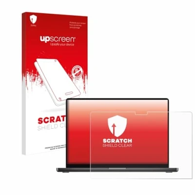 Abbildung von upscreen Schutzfolie für Apple MacBook Pro 14&quot; M3 (2023) Kristall klar, Kratzschutz, Anti Fingerprint