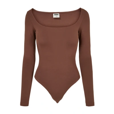 Abbildung von Urban Classics Longsleeve Langarmshirt, Damen, Größe: 4XL, Bark