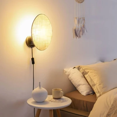 Abbildung von Pauleen Wandleuchte Boho Dream max20W Schwarz/Beige 230V Metall/Stoff, ohne Leuchtmittel, E27