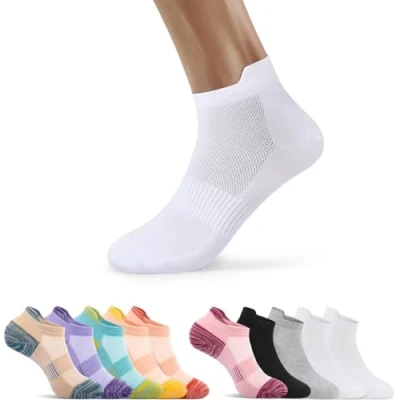Abbildung von NUOZA Sneaker Socken Damen 35 38 Bunte Sportsocken Herren Kurze Halbsocken Baumwollsocken Low Trekkingsocken Anti Schweiß Atmungsaktive Running 10 Paar