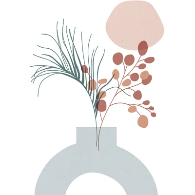 Abbildung von Komar Wandbild &quot;Bohemian Vase&quot;, (1 St.), Deutsches Premium Poster Fotopapier mit seidenmatter Oberfläche und hoher Lichtbeständigkeit. Für fotorealistische Drucke gestochen scharfen Details hervorragender Farbbrillanz.