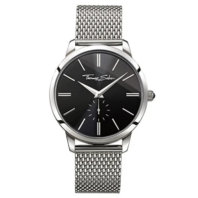 Abbildung von Thomas Sabo Herren Armbanduhr Rebel Spirit Kompass schwarz Analog Quarz Edelstahl WA0349 201 203 42 mm