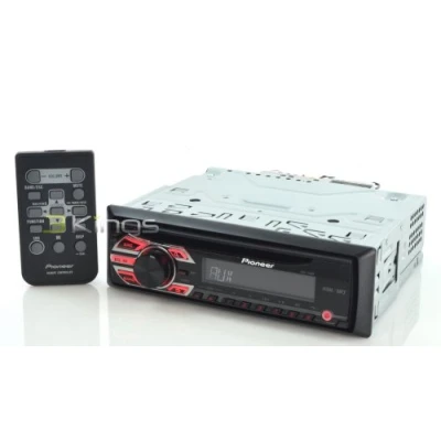 Abbildung von Pioneer DEH 150MP CD Tuner, Front AUX IN, 4x 50 Watt, Displaybeleuchtung weiß, Tastaturbeleuchtung rot, MOSFET Verstärker, 5 Band Graphic Equalizer