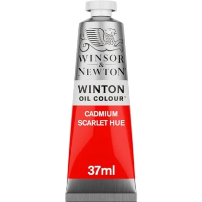 Abbildung von Winsor &amp; Newton 1414107 Winton, feine hochwertige Ölfarbe 37ml Tube mit gleichmäßiger Konsistenz, lichtbeständig, hohe Deckkraft, reich an Farbpigmenten Kadmium Scharlach Farbton