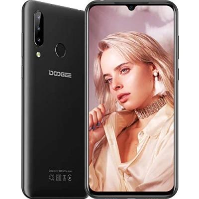 Abbildung von DOOGEE N20 (2019) Smartphone ohne Vertrag, P23 Octa Core 4GB RAM 64GB ROM, 6,3 Zoll FHD + Waterdrop Bildschirm, Android 9.0 4 G LTE, 16 MP 8 MP, 4350 mAh, 10 W Schnellladung,Schwarz