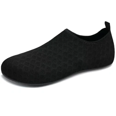 Abbildung von IceUnicorn Badeschuhe Damen Strandschuhe Herren Barfuss Socken Schwimmschuhe Aquaschuhe Wasser leich(719Schwarz,44/45EU)