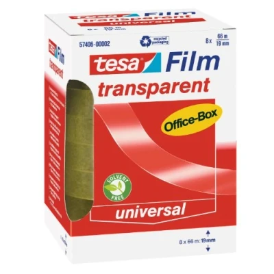 Abbildung von tesa Klebeband (Set, 10 St., Rollen tesafilm® transparent, 66 m x 19 mm) transparent je : mm