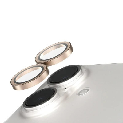 Abbildung von Apple iPhone 16 Panzerglas PanzerGlass SAFE Camera Lens Protector Kameraprotektor für das / Plus Glitter Gold