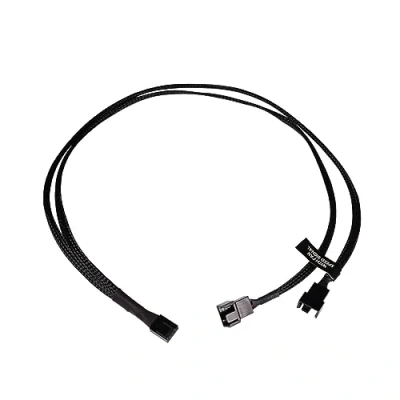 Abbildung von Alphacool 18678 Y Splitter 4 Pin auf 2x PWM 60cm Kabel Modding gesleevt schwarz
