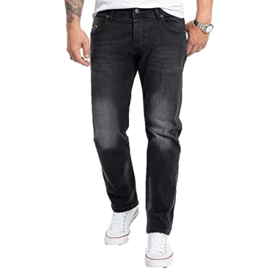Abbildung von Rock Creek Herren Jeans Regular Fit Stretch Männerhose Herrenjeans Denim Hosen Herrenhose Straight Cut Stonewashed RC 2280 Dunkelgrau W32 L36