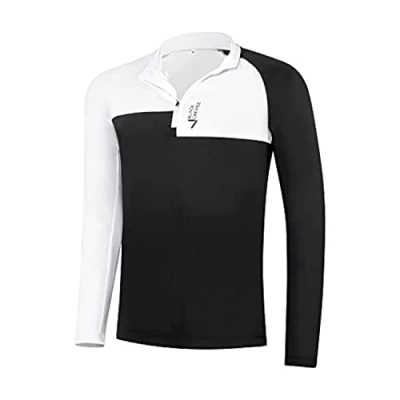 Abbildung von Black Crevice Herren Zipper Funktionsshirt, weiß/schwarz, 3XL